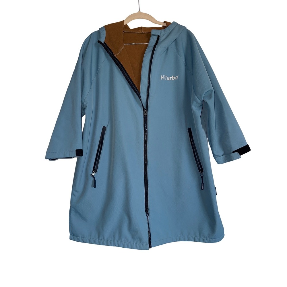 Hiturbo Warm Kids Swim Parka Waterproof Changing Robe Oversize‎ Hooded Surf